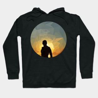 Low poly man Hoodie